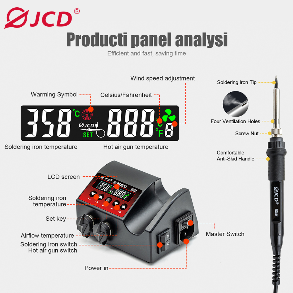JCD 8898Pro Паяльная станция 2 – обзор и цена Smd Solder Paste