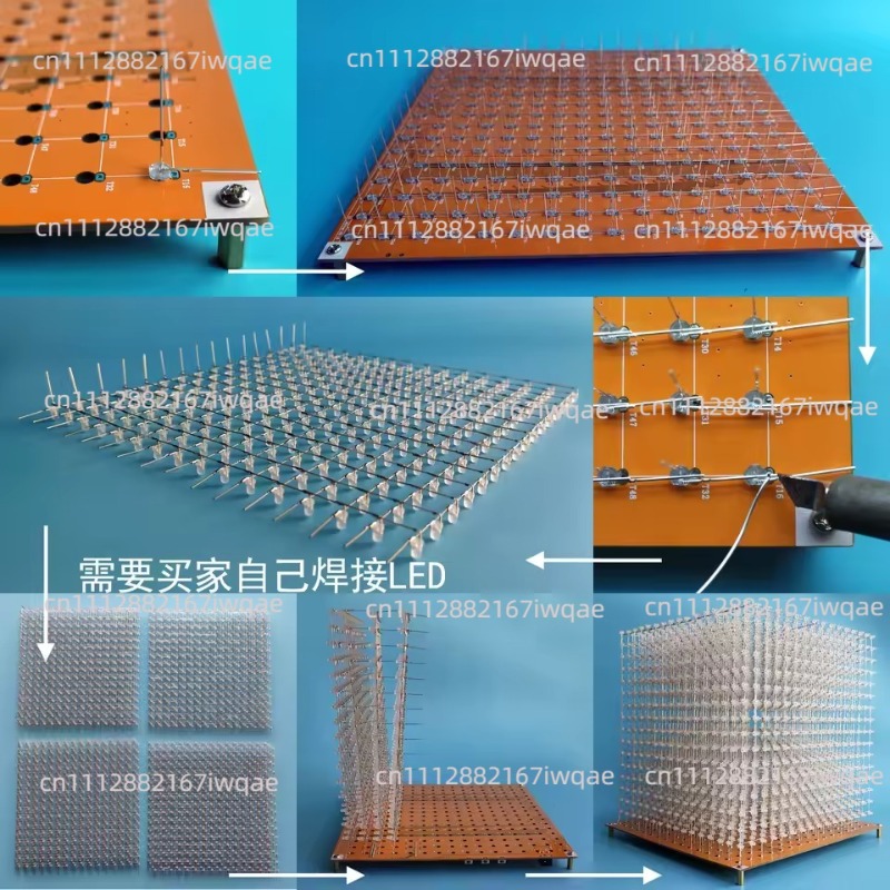 Набор 3D-световых кубов 16x16x – обзор и цена Diy Electronics Parts