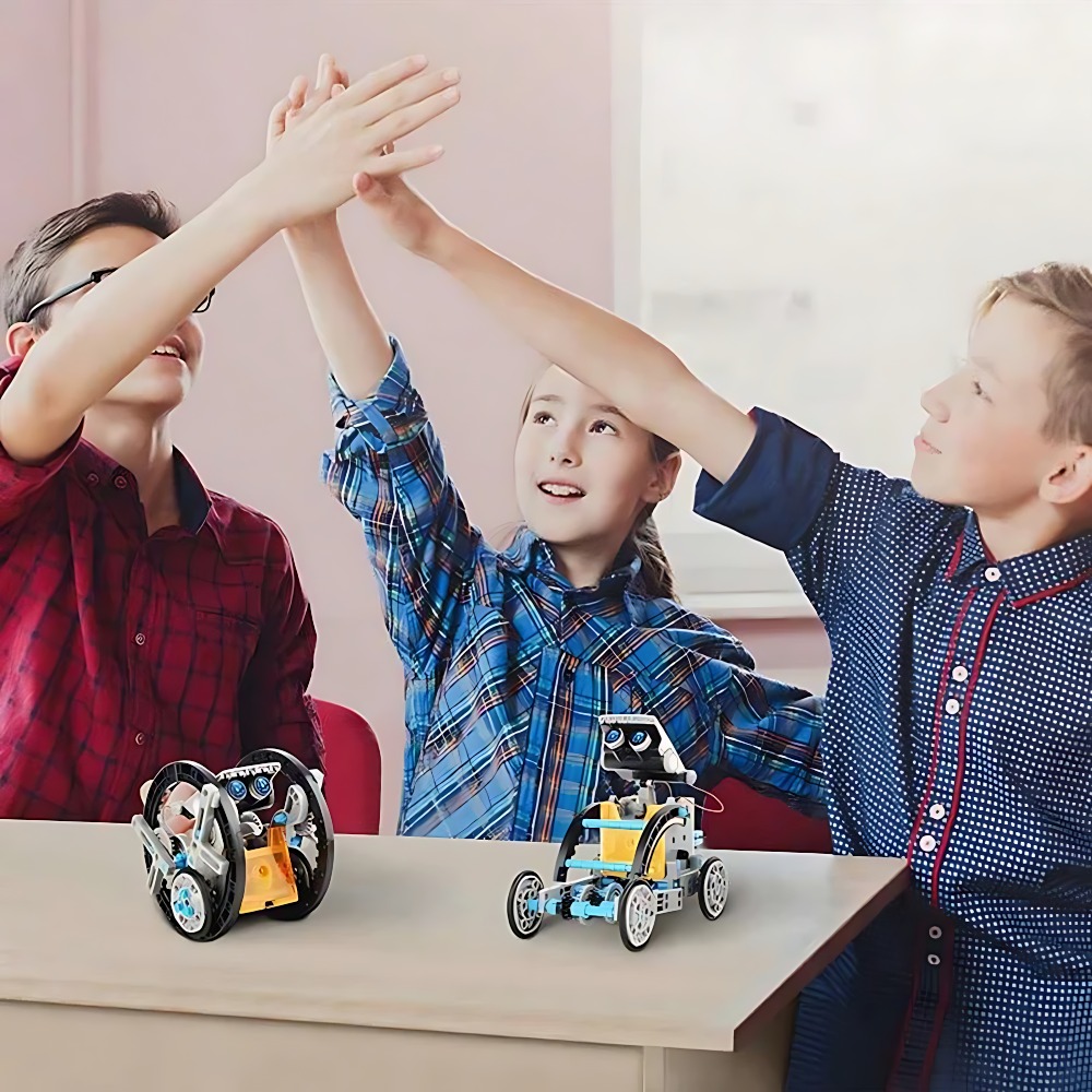 Солнечный робот-конструктор 12 – обзор и цена Diy Robot Electronics Kit