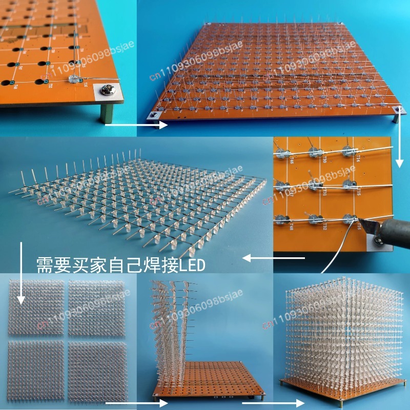 Набор 3D-кубиков Light Cube 16 – обзор и цена Diy Electronics Parts
