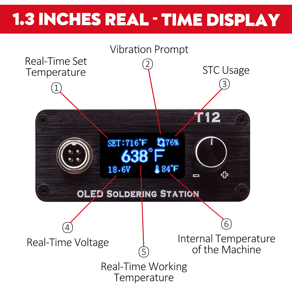 Паяльная станция OLED T12, рег – обзор и цена Diy Elektronic