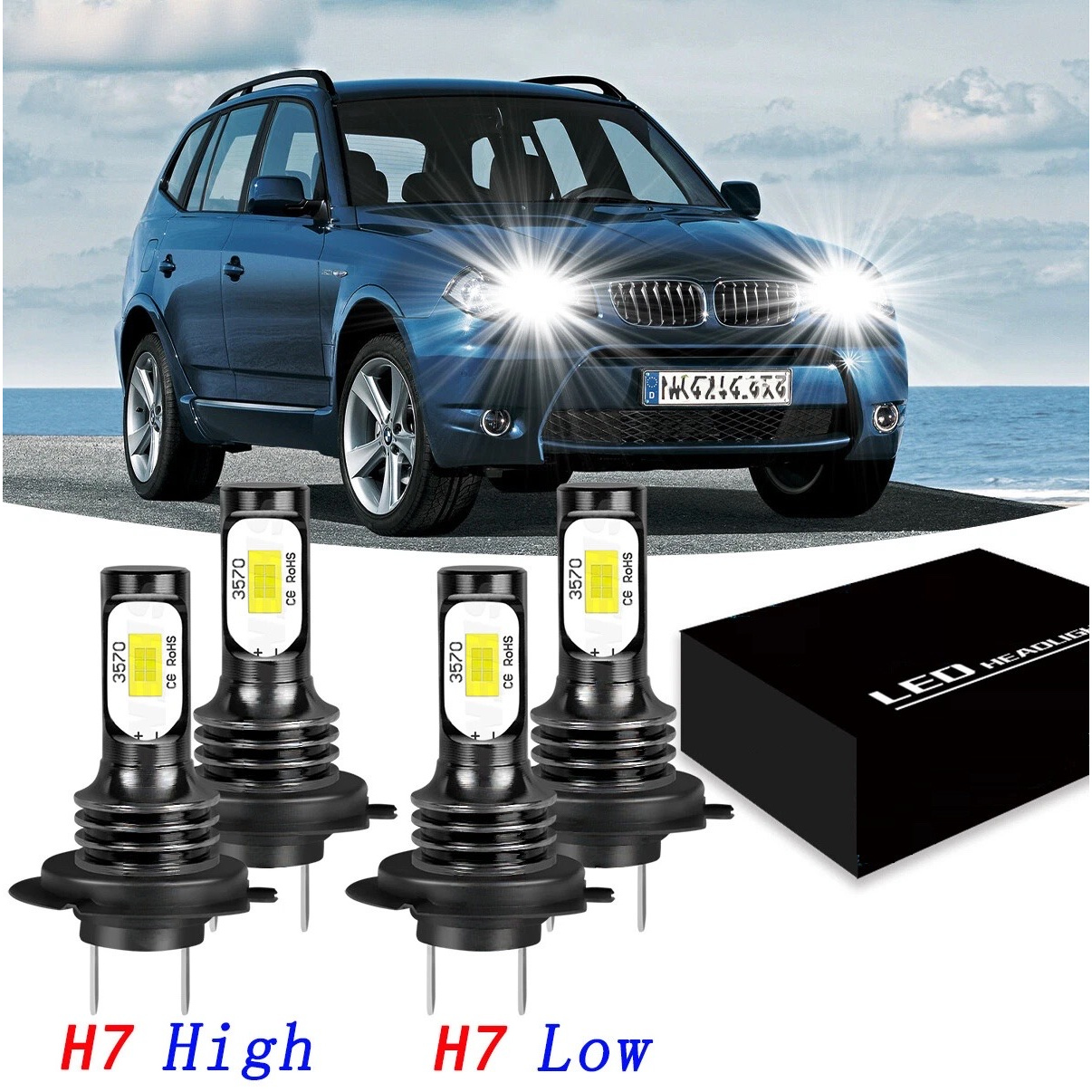 Комплект светодиодных фар H7+  – обзор и цена Led Assortment Kit